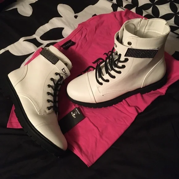 NEW BEBE COMBAT BOOTS - Picture 5 of 8